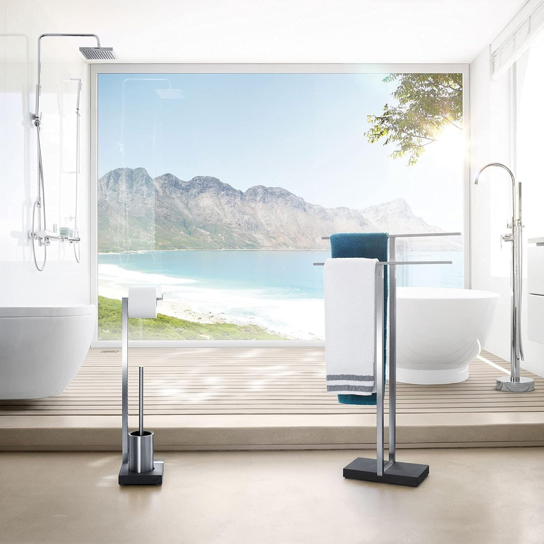 Blomus,68820,Menoto AA8- WCBürstenhalter Edelstahl fürToilettenbürste und WC Rollen Edelstahl Polier