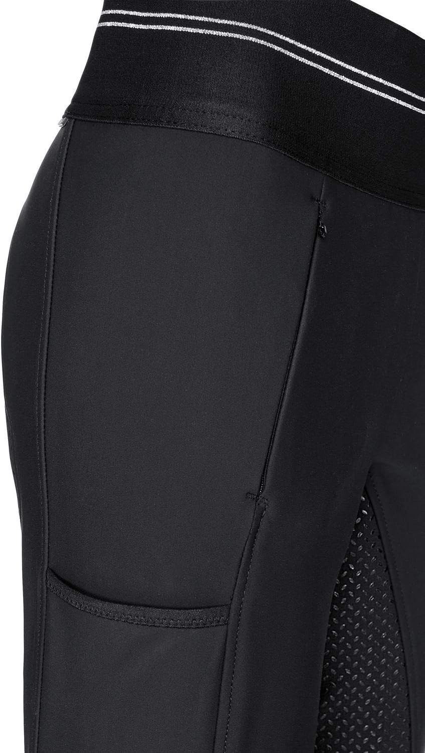 Pikeur Damen Vollbesatz Reithose GIA Grip Athleisure 44 Schwarz, 44 Schwarz