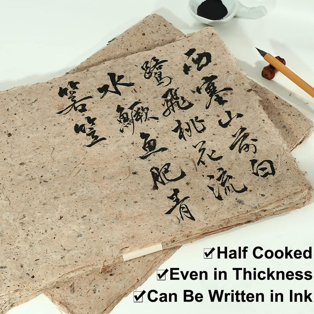 Acidea Maulbeerpapier, 50 Blatt 30 x 40cm Naturfaser Textur, Handgeschöpftes Papier Chinesischer Sti