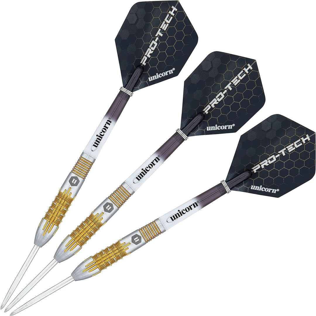 ‎Unicorn Protech Dartpfeile mit Stahlspitze 20 g silber / gold, 20 g silber / gold