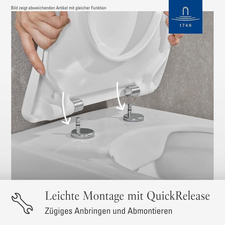 Villeroy &amp; Boch Subway 3.0 WC-Sitz, D-Form – Graphit, matt Graphite, Matt, Graphite, Matt
