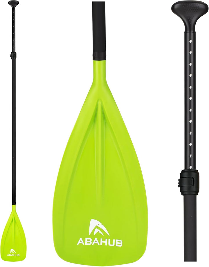 Abahub SUP Paddel 3teilig Stand Up Teleskoppaddel 173-213cm Aluminium mit PU Beschichtung für SUP Bo