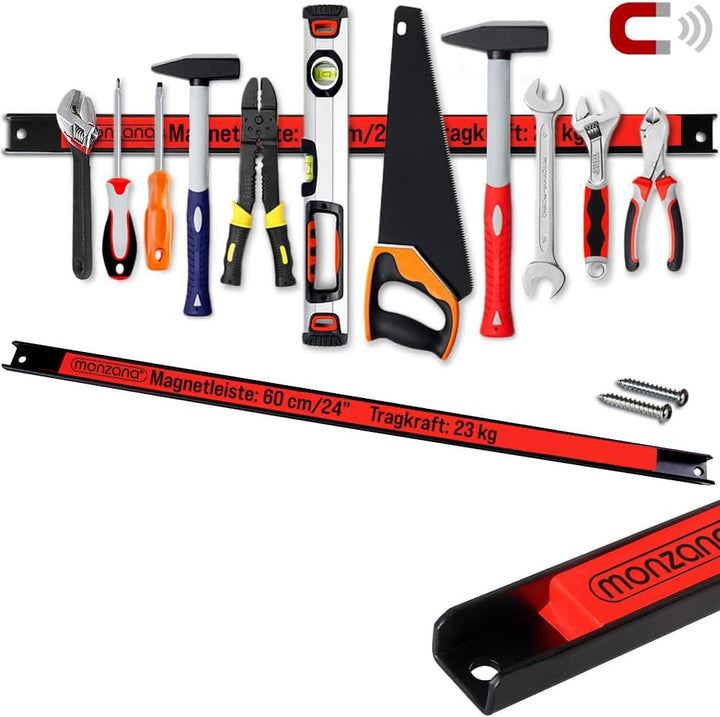 Magnetleiste Magnet Werkzeughalter Werkzeugleiste Werkzeug Halterung 23kg 3x 60 cm