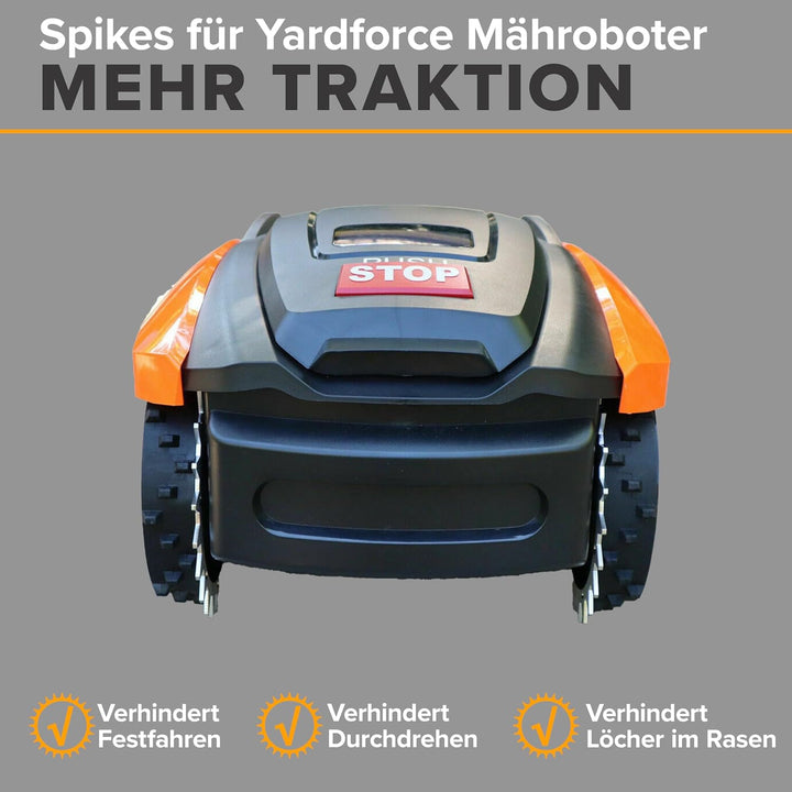 Rasenroboter Mähroboter Spikes EDELSTAHL Yardforce 400Ri 280R NEUES MODELL 2021
