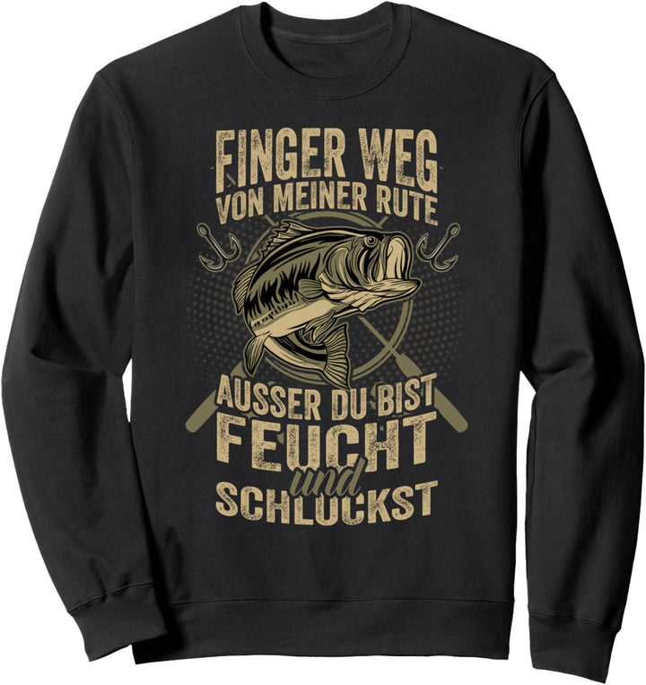 Angler Geschenke für Männer Finger Weg angeln Angel Rute Sweatshirt