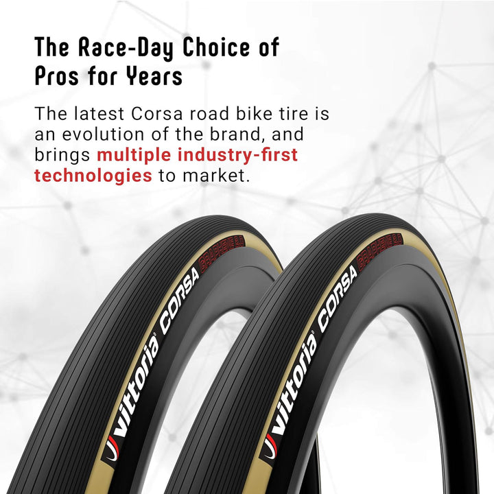 Vittoria Corsa Faltreifen 700 x 23c Schwarz/Para, 700 x 23c Schwarz/Para