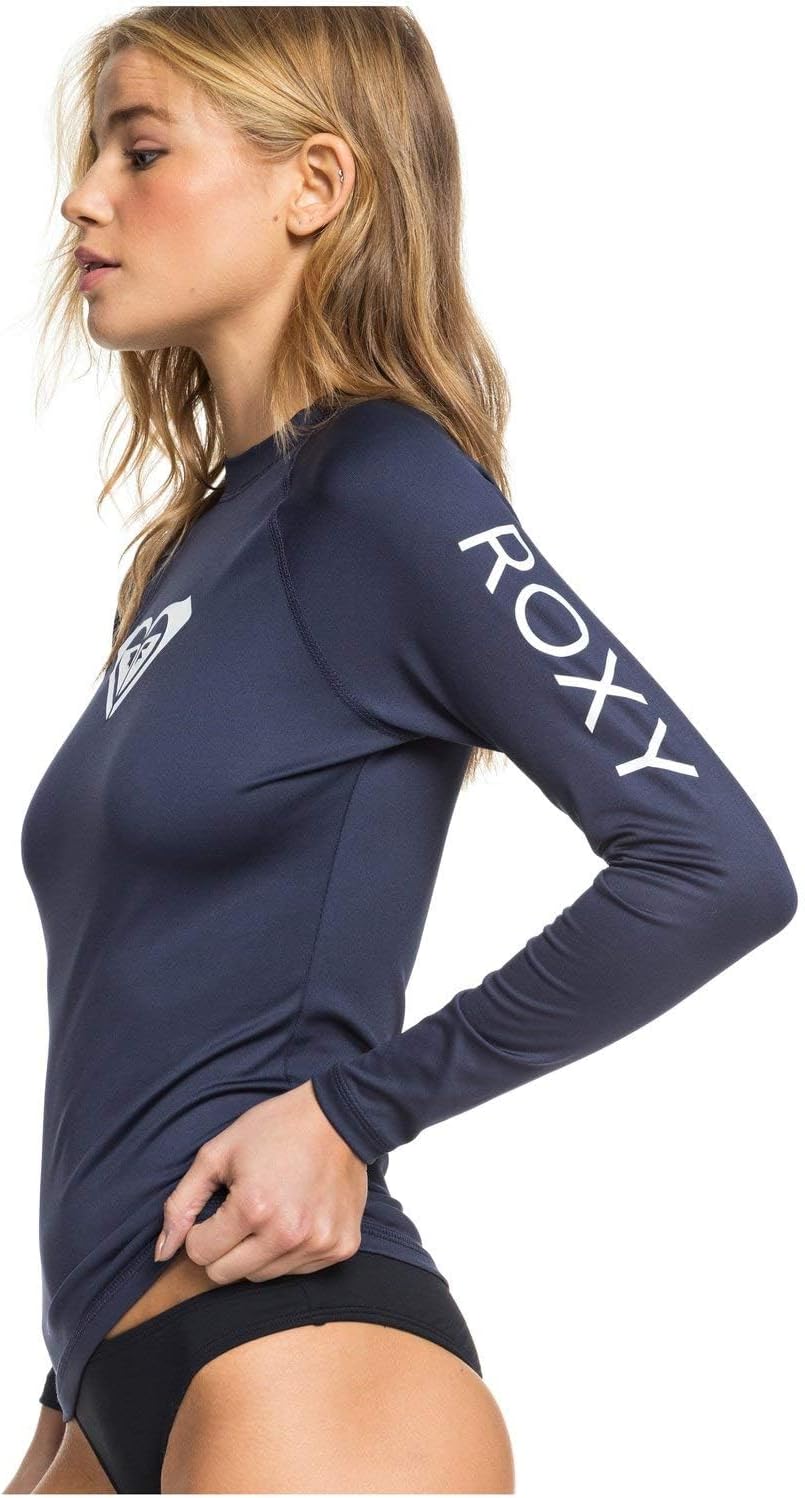 Roxy Damen Whole Hearted Rash-Guard-Shirt (1er Pack), Mood Indigo