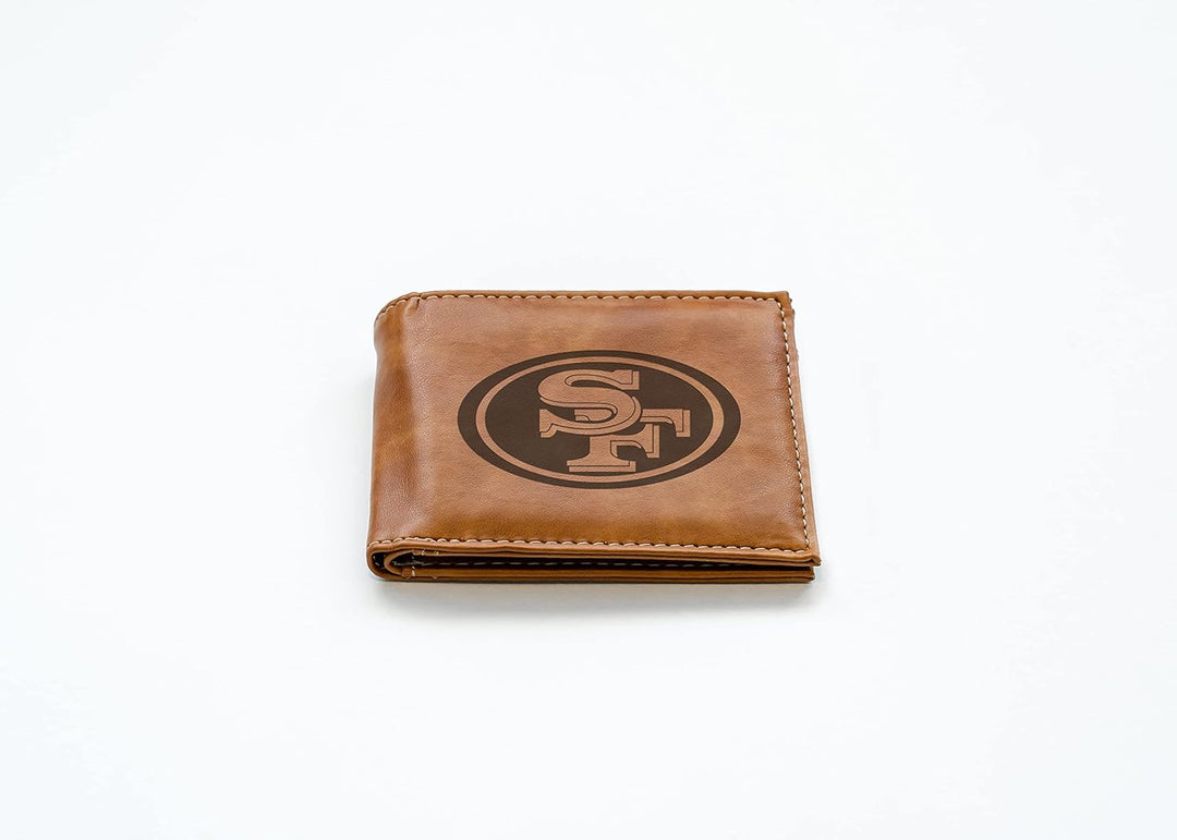 Rico Industries NFL Geldbörse mit Lasergravur, Braun San Francisco 49ers, San Francisco 49ers