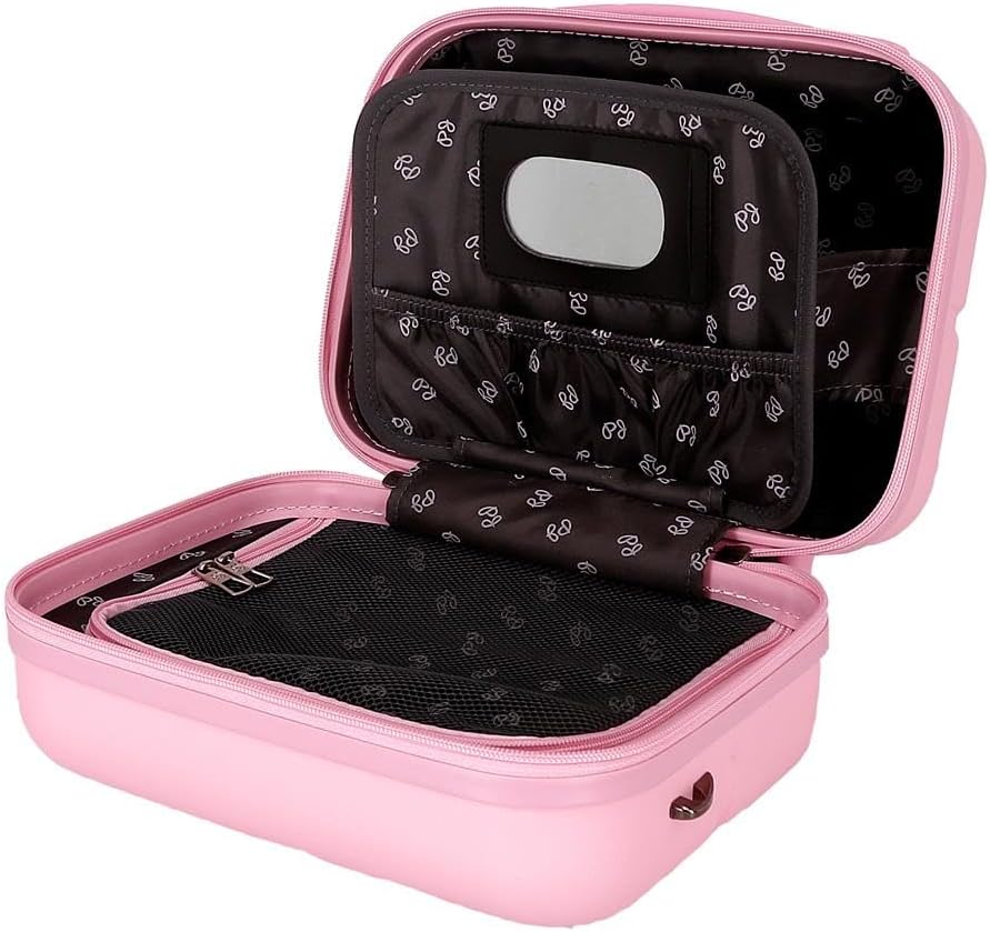 Pepe Jeans Highlight Kulturbeutel, anpassbar, mit Umhängetasche, Rosa, 29 x 21 x 15 cm, Harter ABS-K