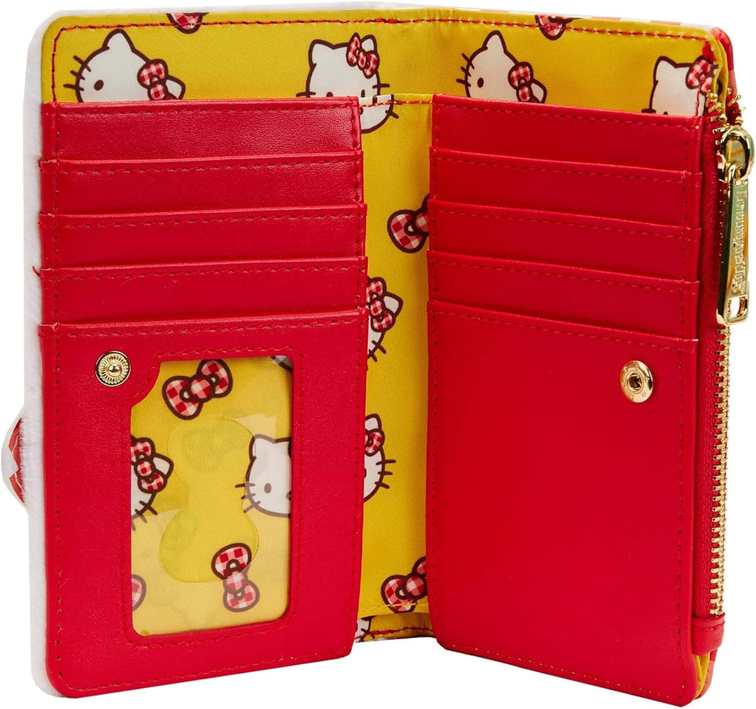 Loungefly Hello Kitty Purse Gingham Nue offiziell Rot Zip Around One Size