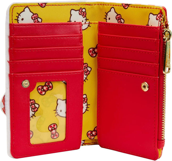 Loungefly Hello Kitty Purse Gingham Nue offiziell Rot Zip Around One Size