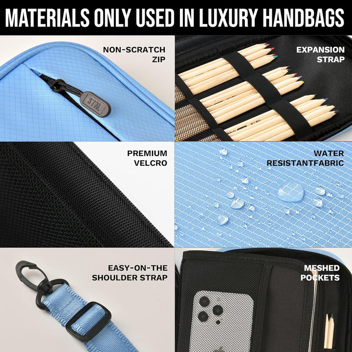 Scribbles That Matter - A5 Pencil Case Pouch + Journal Organizer - Large Capacity Kawaii Pencil Pouc