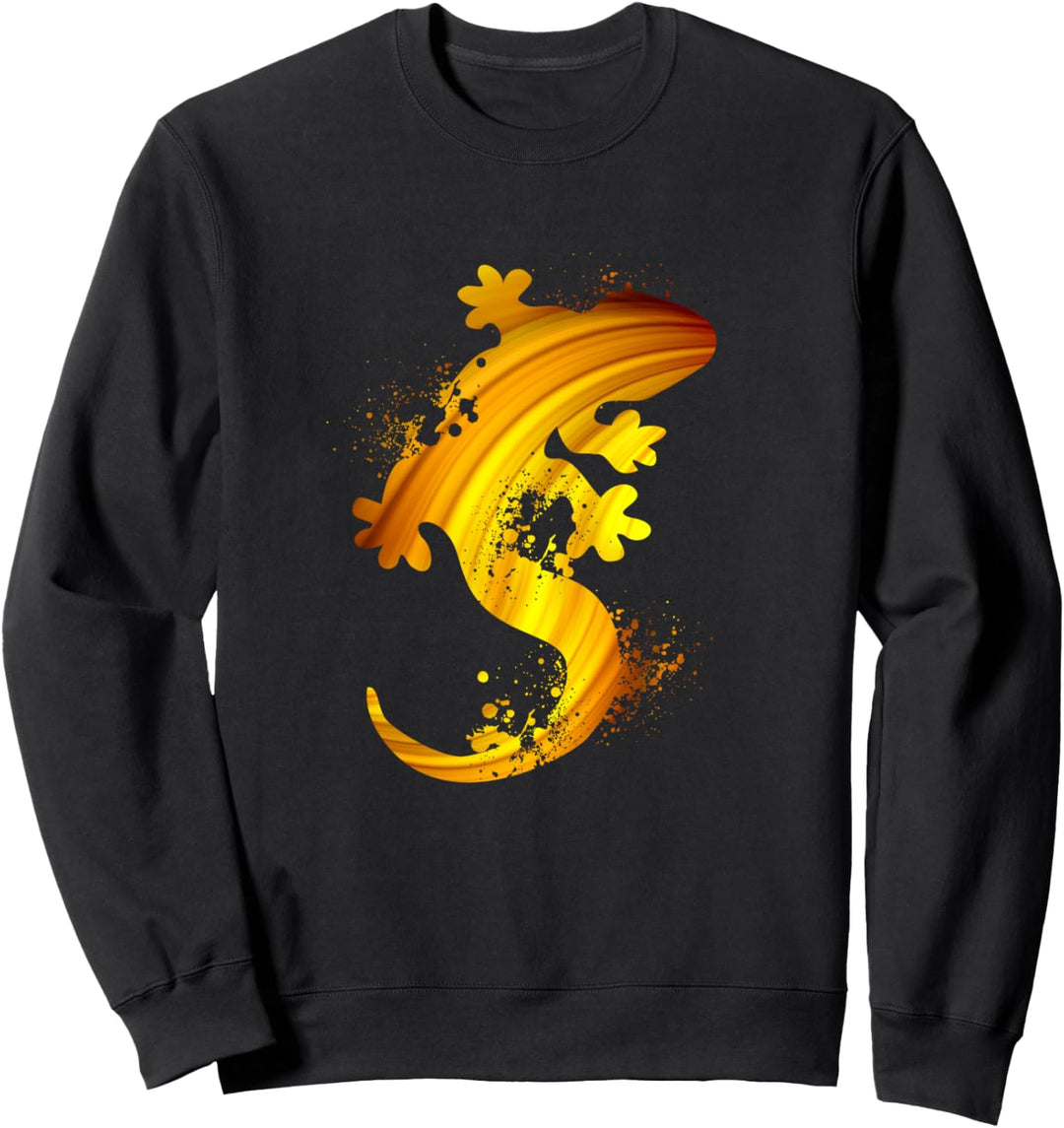 Vintage Gecko Silhouette | Leopard Gecko | Reptil Eidechse Sweatshirt