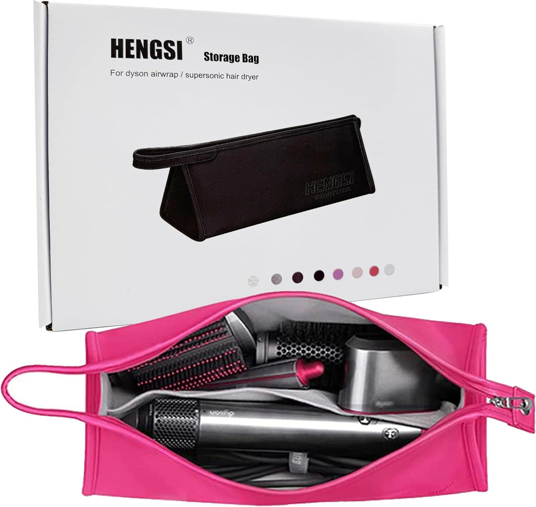 Reisetasche für Dyson Airwrap Long/Supersonic Haartrockner &amp; Zubehör (PU-Leder Wasserdichter-Pflaume