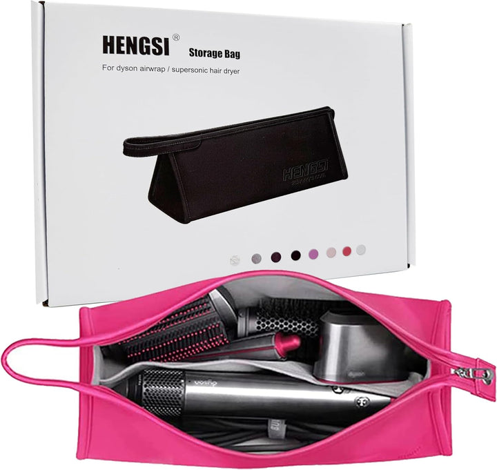 Reisetasche für Dyson Airwrap Long/Supersonic Haartrockner &amp; Zubehör (PU-Leder Wasserdichter-Pflaume