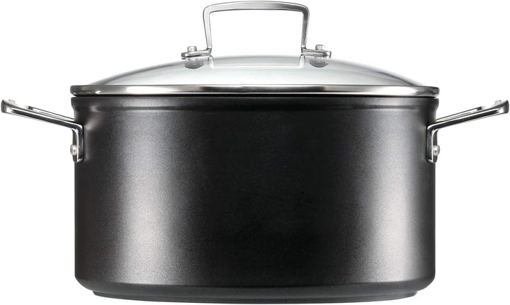 Le Creuset Aluminium-Antihaft Fleischtopf mit Glasdeckel, Ø 28 cm, Für alle Herdarten inkl. Induktio