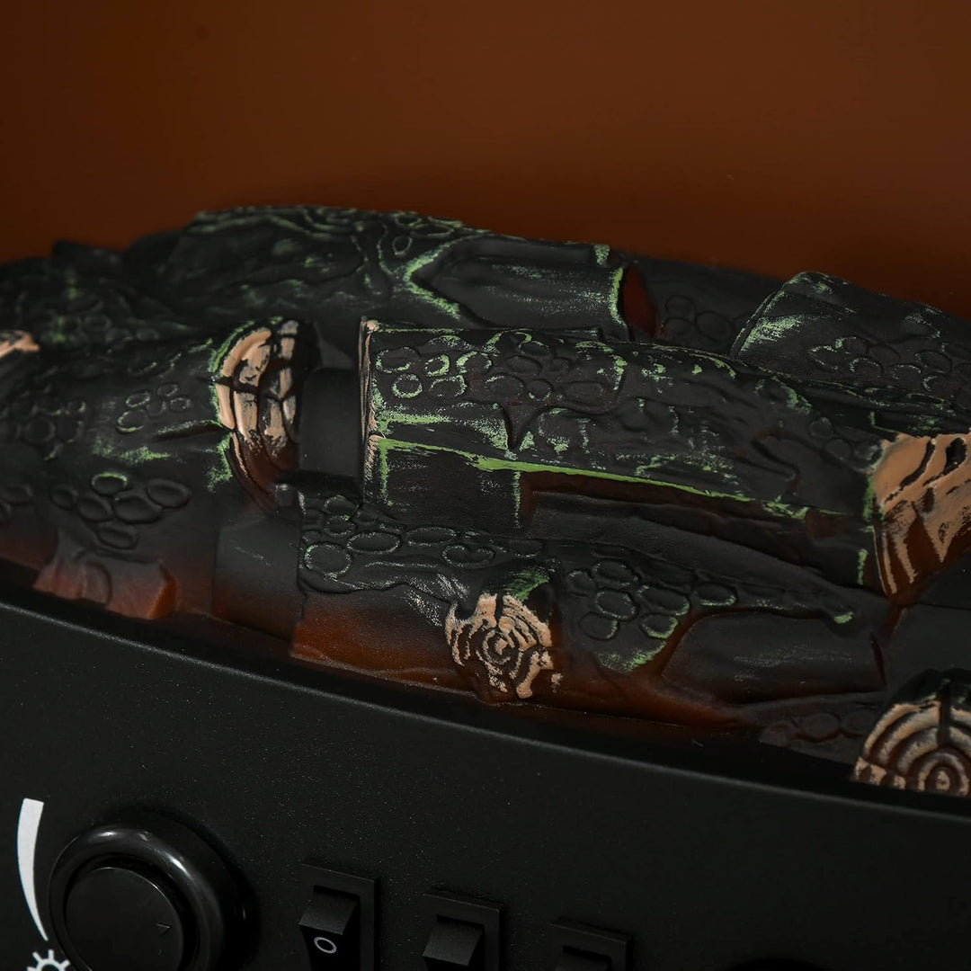 HOMCOM Elektrokamin mit Heizung, elektrischer Kamin mit LED Flammeneffekt, 900/1800 W Dekokamin, ele