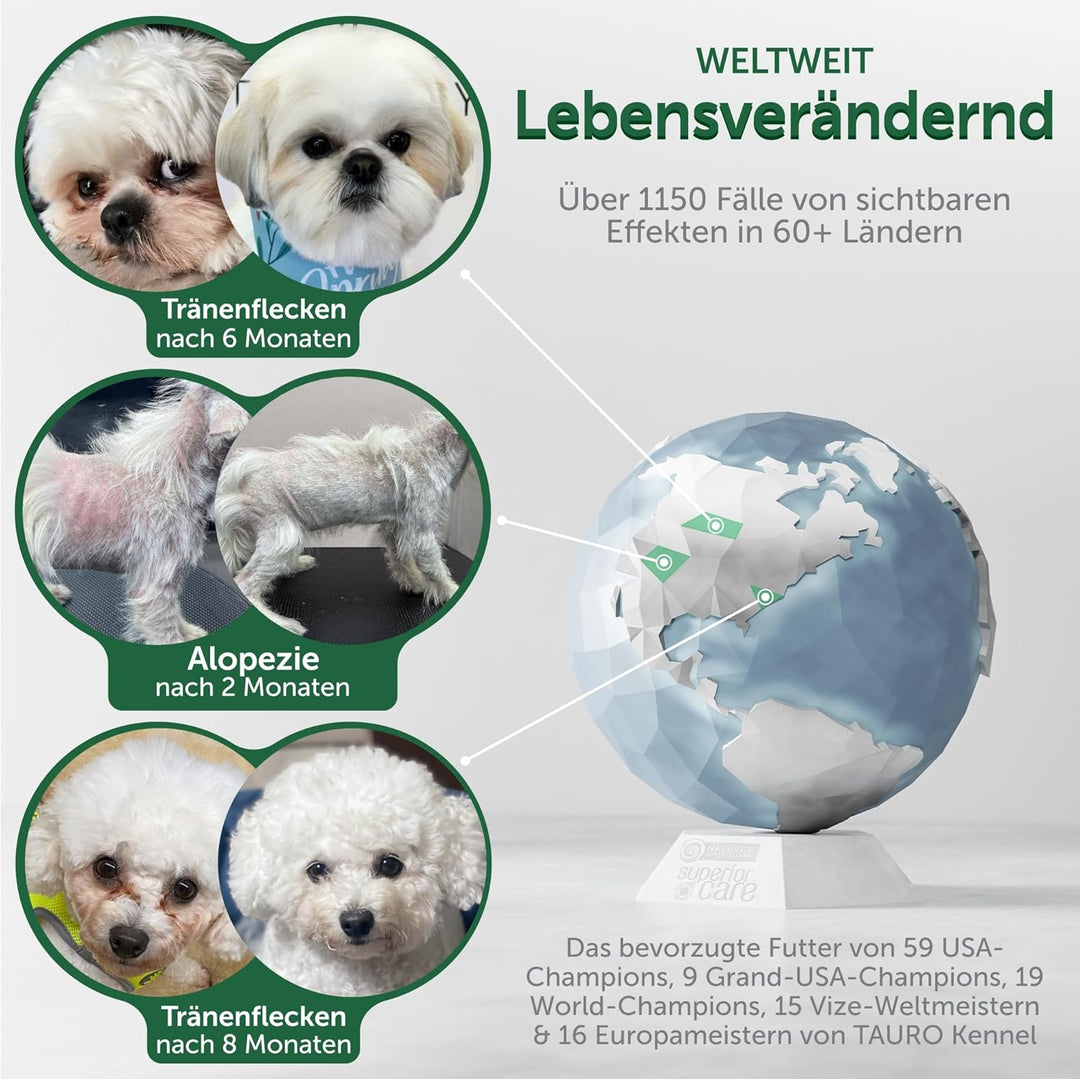 Nature's Protection Superior Care Trockenfutter für Alle Rassengrössen Hunde Fell der Hellen Farbe (