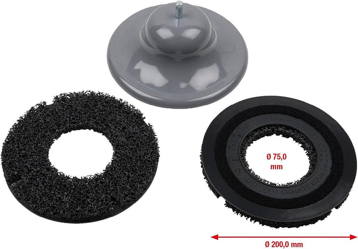 KS Tools 100.4090 Radnabenschleifer-Satz, Ø 200 mm, 3-tlg., 4042146211274