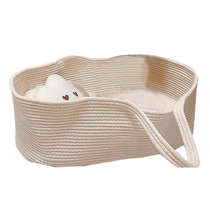 Yuehuamech Baby Moses Korb Tragbare Bett Handheld Baumwolle Seil Infant Carrycot Bettwäsche Schlafsa