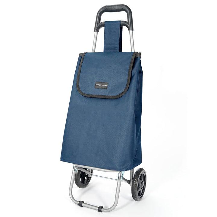 Einkaufstrolley 35 L – Klappbar, leicht & robust, mit Alugestell, Reissverschlusstasche & Klettversc