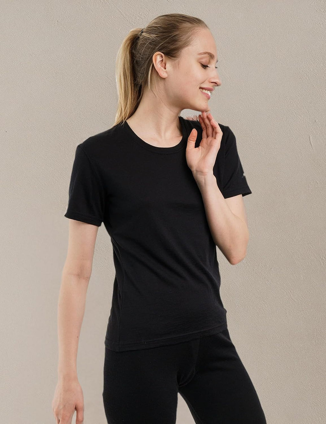 Merino.tech 100% Merino Shirt Damen Wandern - Merinowolle Tshirt Damen Kurzarm - Sport Thermo Unterh