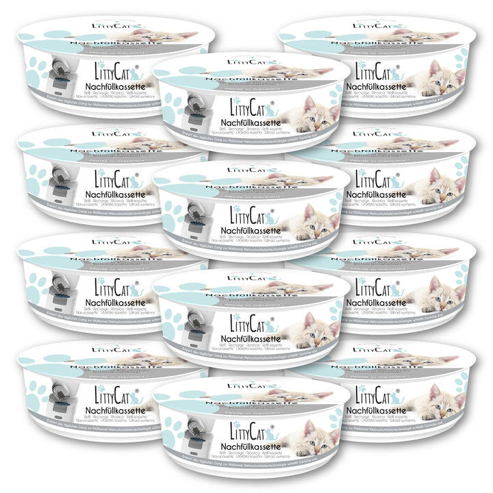 Littycat Nachfüllkassetten für Littycat Katzenstreuentsorgungseimer - 12er Pack (12er