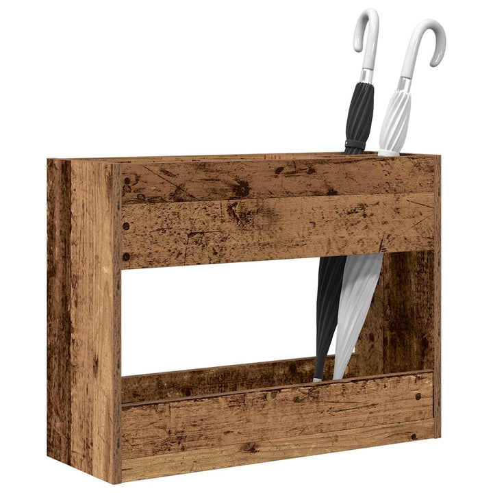 vidaXL Sonnenschirmhalter Altholz 65 x 24 x 50 cm Holzwerkstoff, Stylischer Halter, moderner Regensc