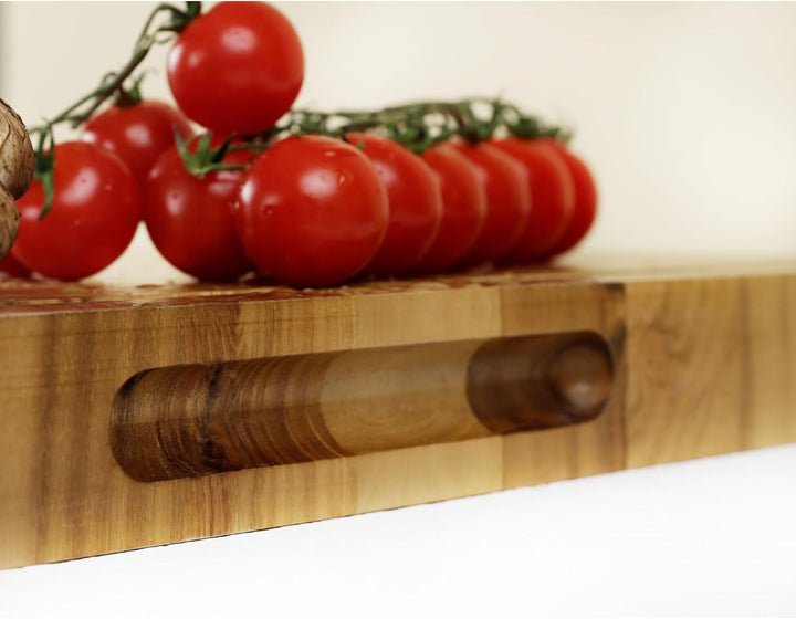 YOUSUNLONG Grosses Schneidebrett für die Küche - 50,8x40,6x3.8 cm - Nachhaltiges Teakholz-Schneidebr