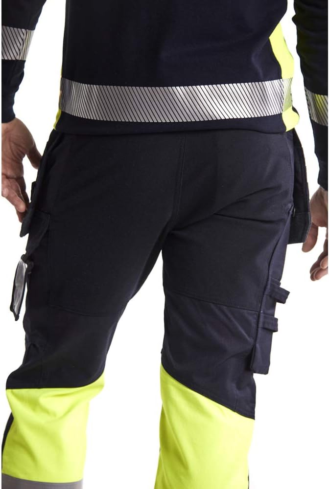 Blaklader 148615128900 Flammschutz Inhärente Arbeitshose mit Stretch D92 Marineblau, Gelb, D92 Marin