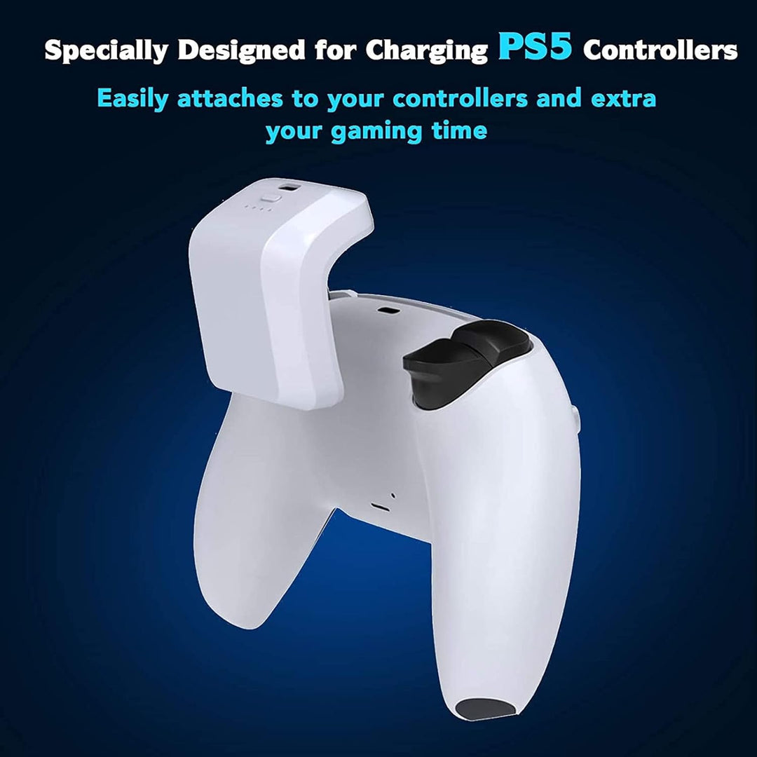 Wiederaufladbarer PS5 Controller Akku, Externer 1500 mAh Schnellladeakku mit LED Anzeige und USB C L