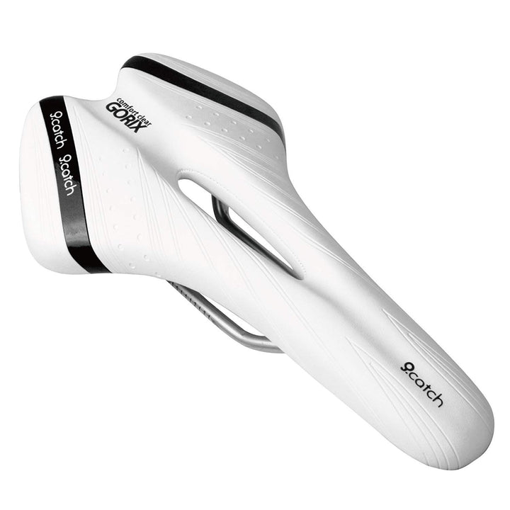 GORIX Fahrradsattel, komfortabel, mit Schiene, MTB, Rennrad, für Damen und Herren (A6-1) Schwarz, Sc