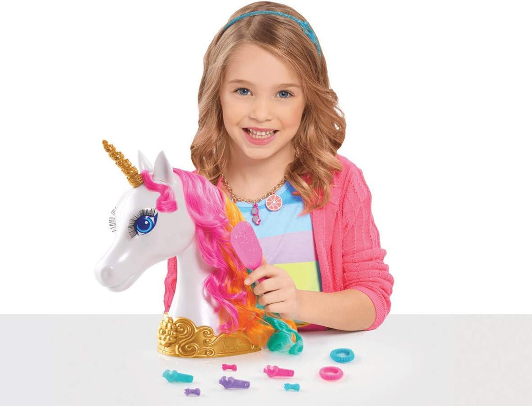JP Barbie 62861 Barbie Dreamtopia Einhorn-Stylingkopf, Mehrfarbig, 13.3 x 27.3 x 30.5 cm