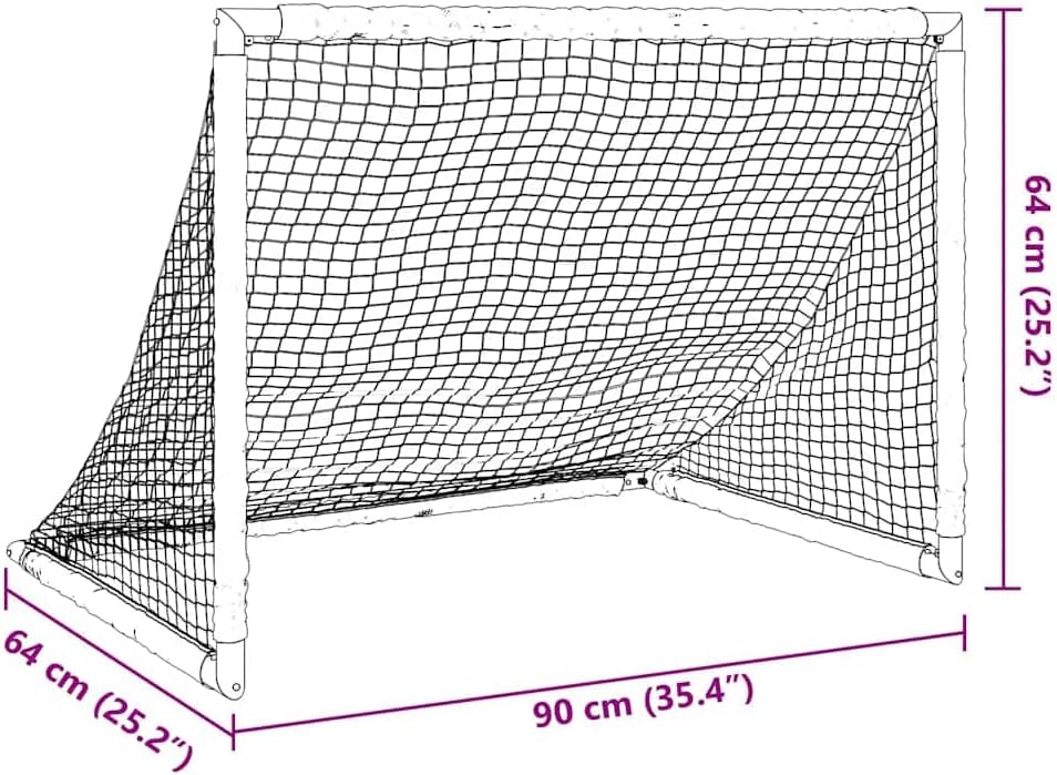 vidaXL Fussballtor für Kinder, Trainingstor Klappbar mit Netz, Fussball Tor für Innen Aussen, Kinder