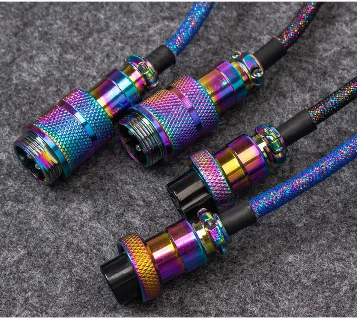 Key RB Premium Spiralkabel schwarz gewinkelt Cab-7