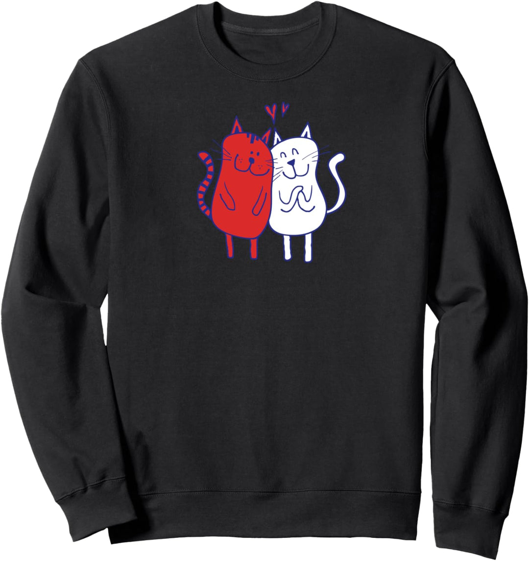 KATZE Paare Geschenk Hochzeit Jahrestag Valentinstag Ihn Sie Sweatshirt
