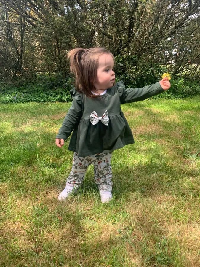 Baby Mädchen Kleidung Langarm Ruffle Tops und Floral gedruckt Hosen Kleinkind Baby Mädchen Outfits S