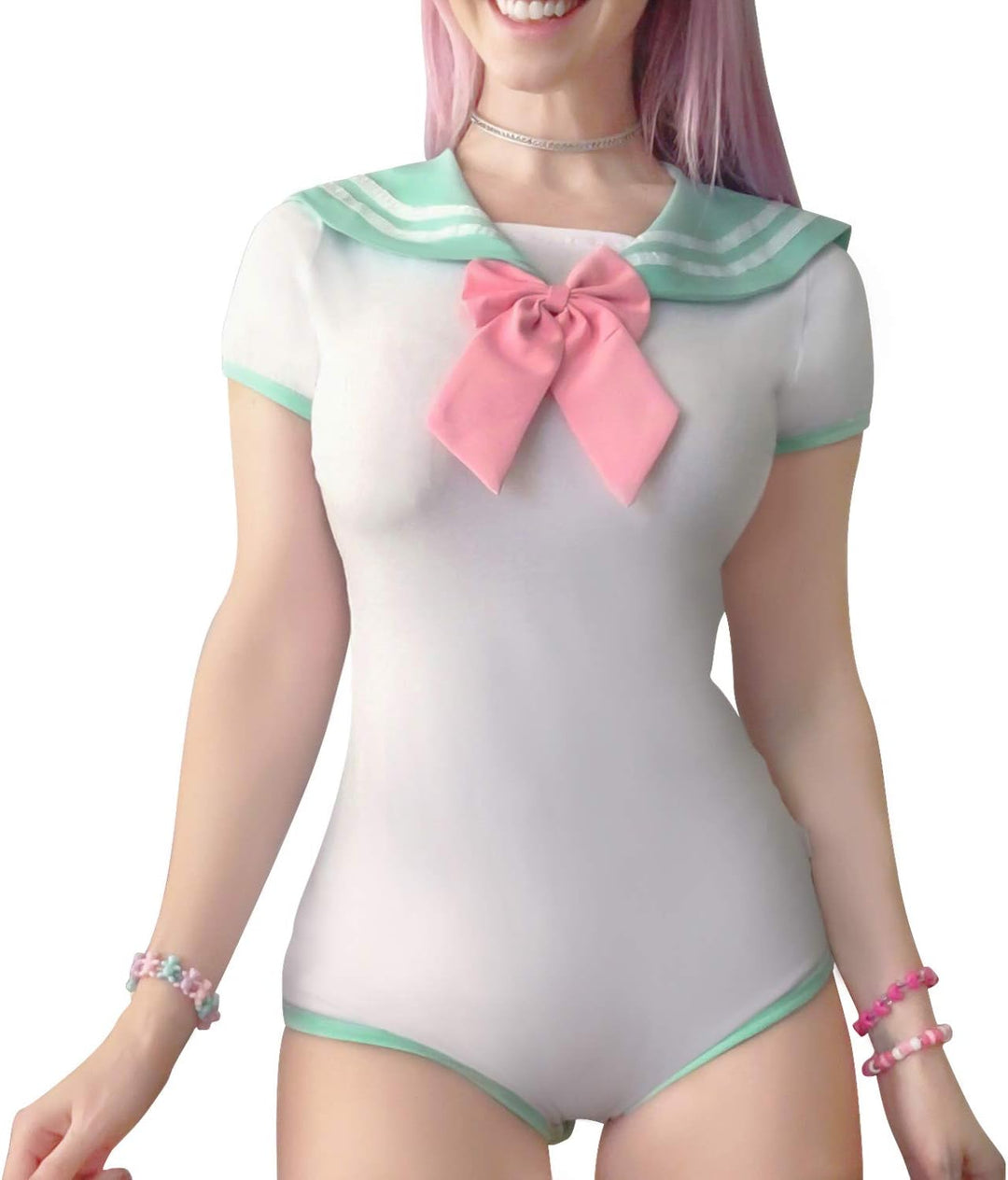 LittleForBig Baumwolle Strampler Onesie Pyjamas Bodysuit - Cosplay Magisches Mädchen Grün Strampelan