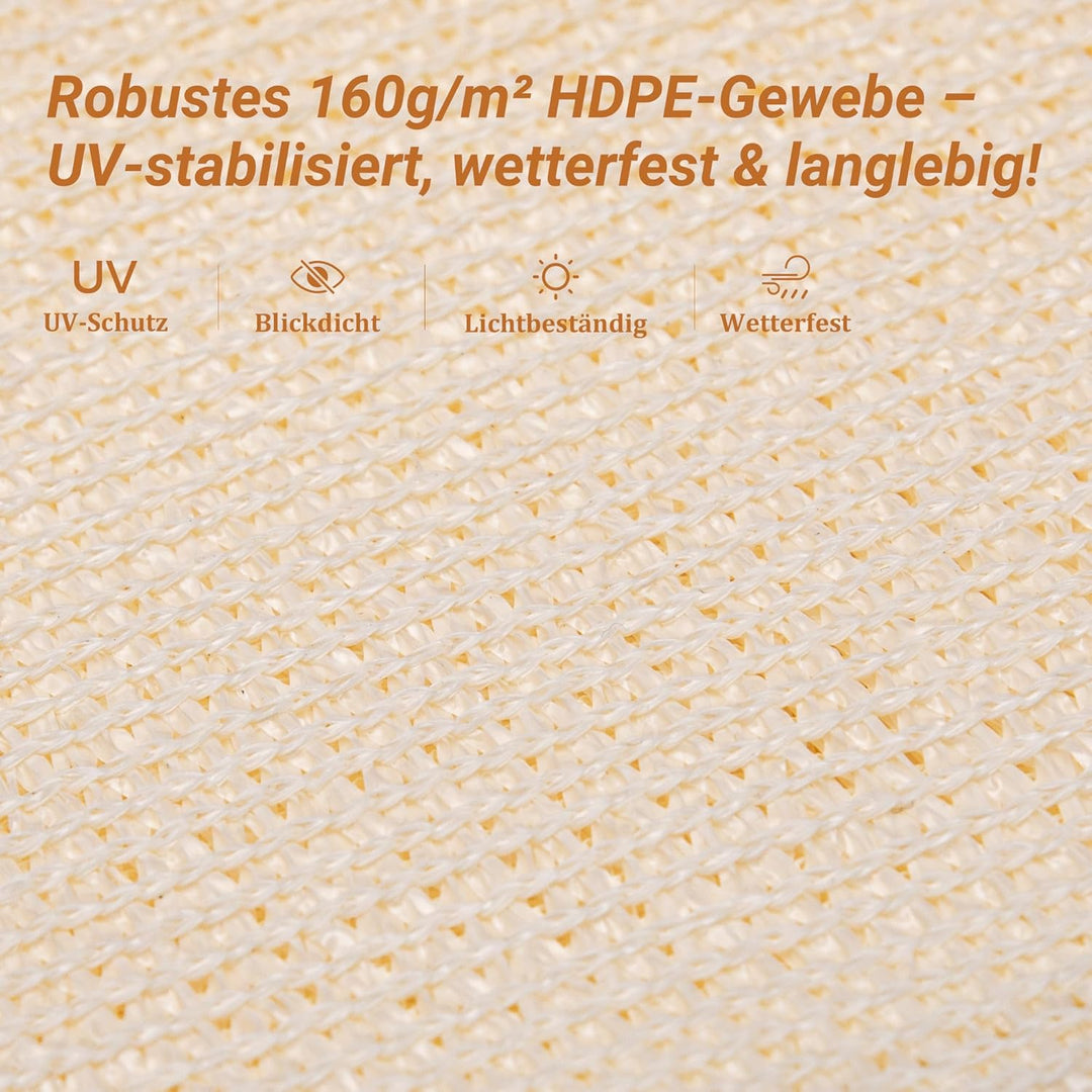 interGo Balkon Sichtschutz Balkonverkleidung Balkonumspannungen UV-Schutz, 90x500cm HDPE Balkonsicht