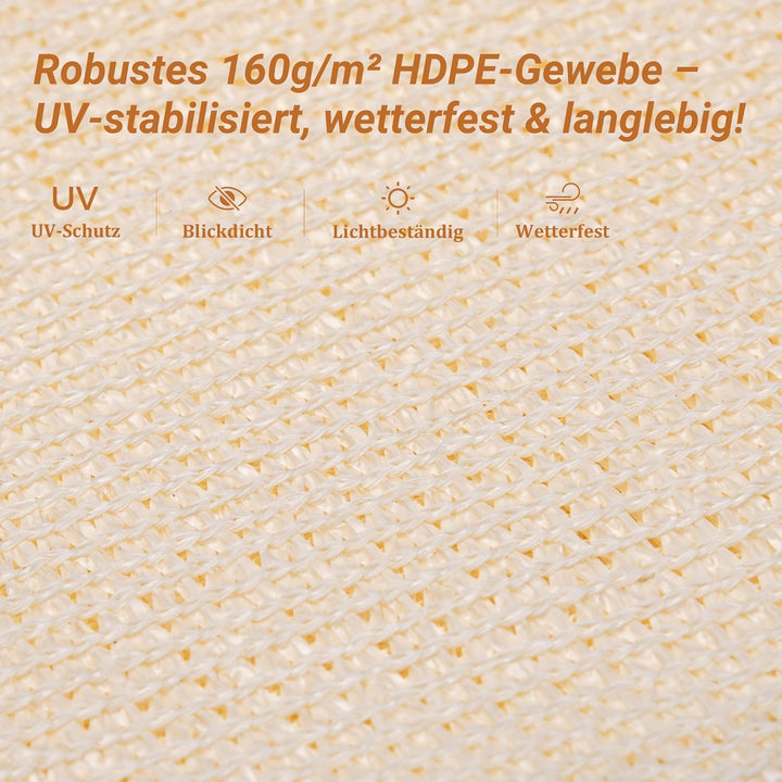 interGo Balkon Sichtschutz Balkonverkleidung Balkonumspannungen UV-Schutz, 90x500cm HDPE Balkonsicht