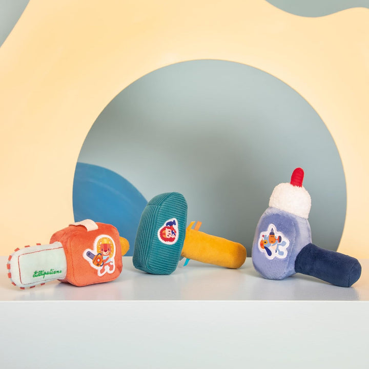 Lilliputiens – Baby-Rassel in Form eines Bohrers – Jules der Hund – Sensorisches Spielzeug für spiel