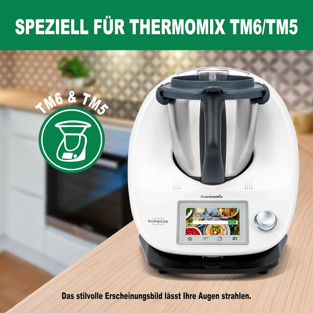 für Thermomix TM6 TM5 Gleitbrett Acryl,Ticanros Premium Schnelles Bewegen Rollbrett für Thermomix Vo