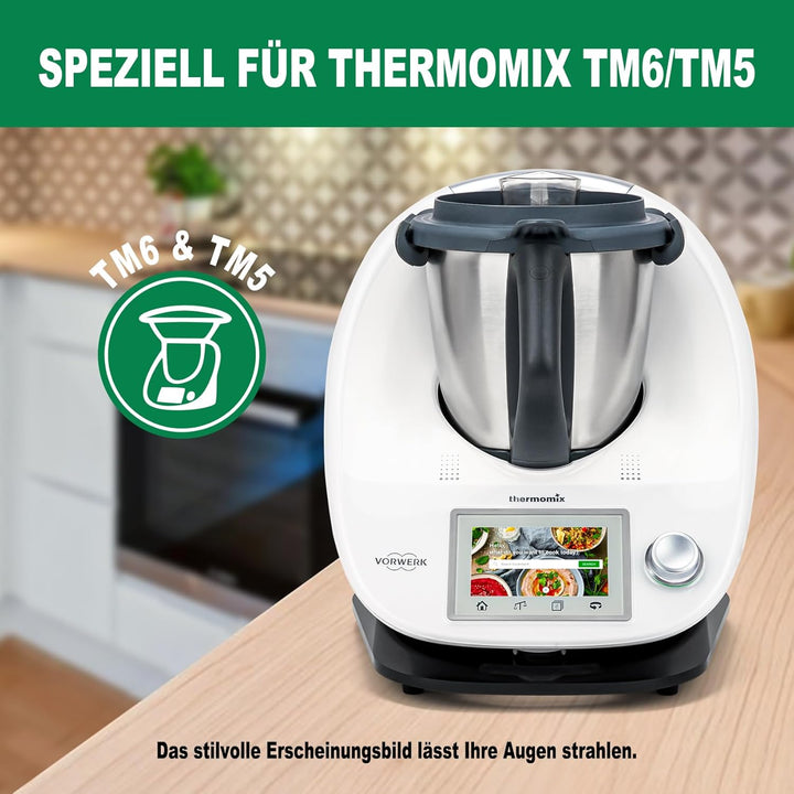 für Thermomix TM6 TM5 Gleitbrett Acryl,Ticanros Premium Schnelles Bewegen Rollbrett für Thermomix Vo