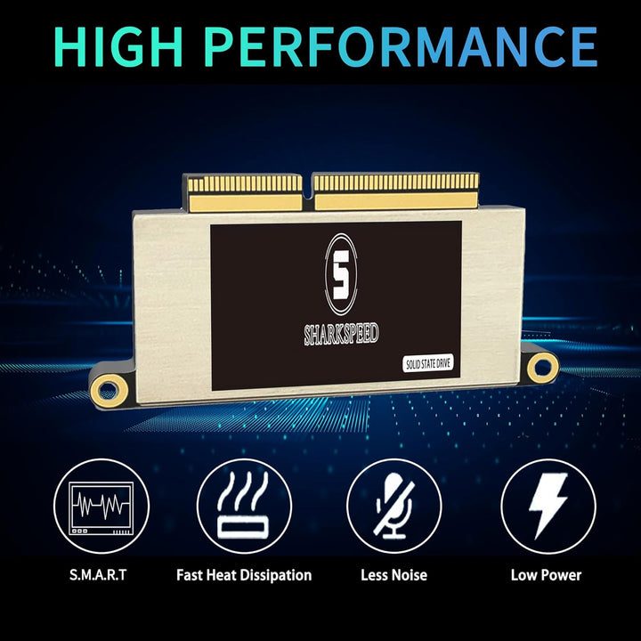 SHARKSPEED SSD 1TB NVMe für MacBook Pro M.2 PCIe Gen3.0x4 3D NAND Festplatte Intern Upgrade für MacB