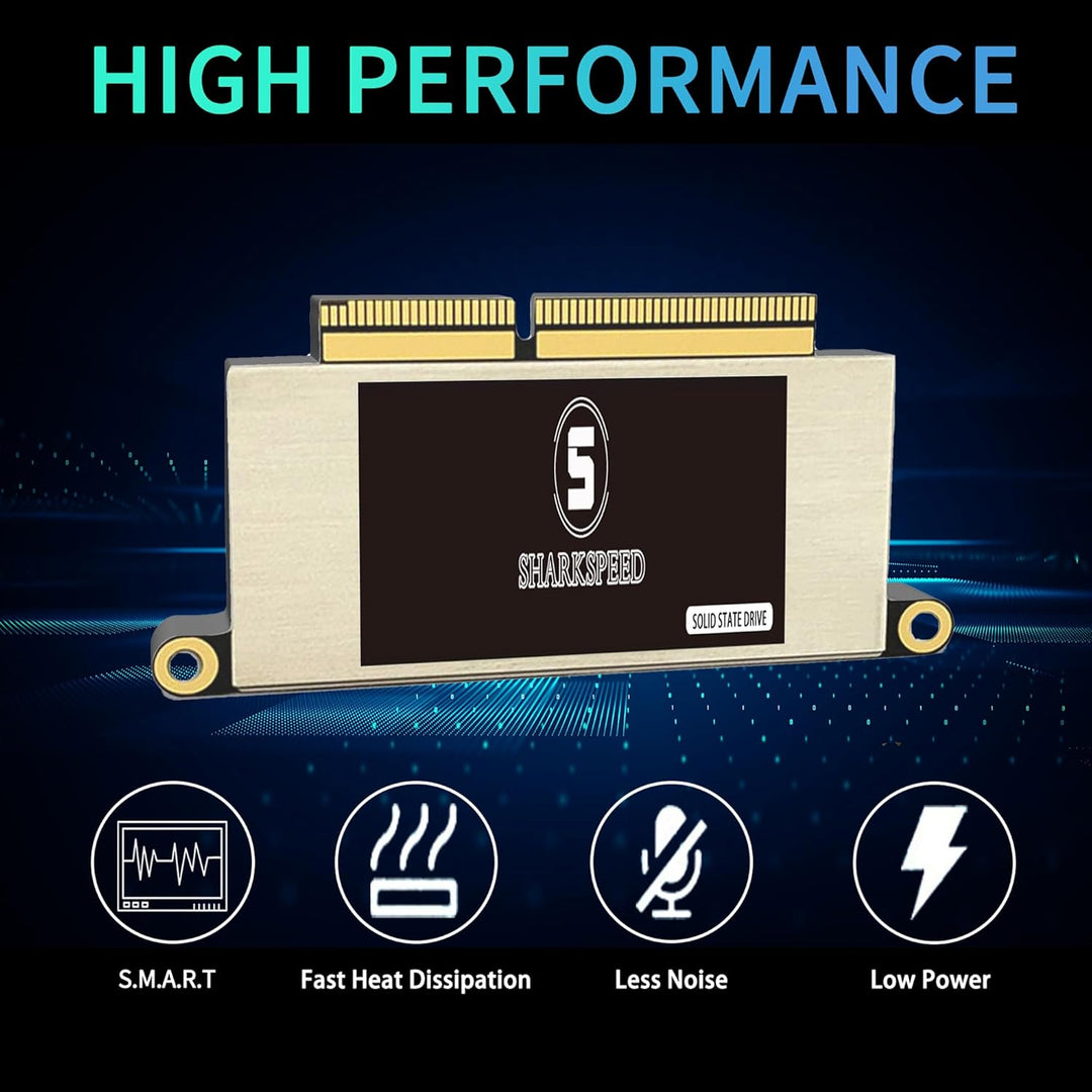 SHARKSPEED SSD 2TB NVMe für MacBook Pro M.2 PCIe Gen3.0x4 3D NAND Festplatte Intern Upgrade für MacB