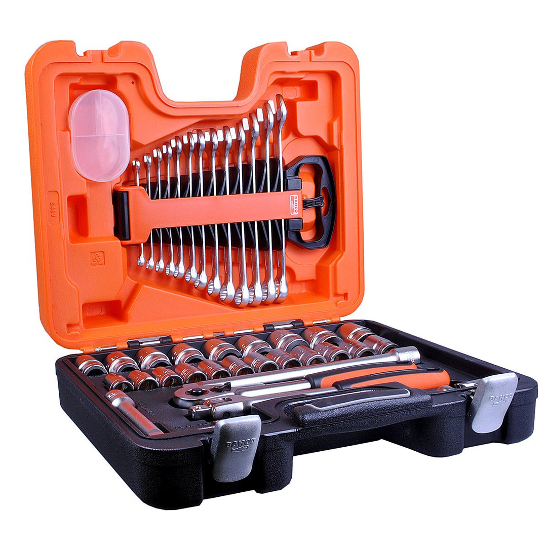 BAHCO Steckschlüssel-Satz S400 1/2" vierkant mit Umschaltknarre 40-teilig 1 Multi, 1 Multi
