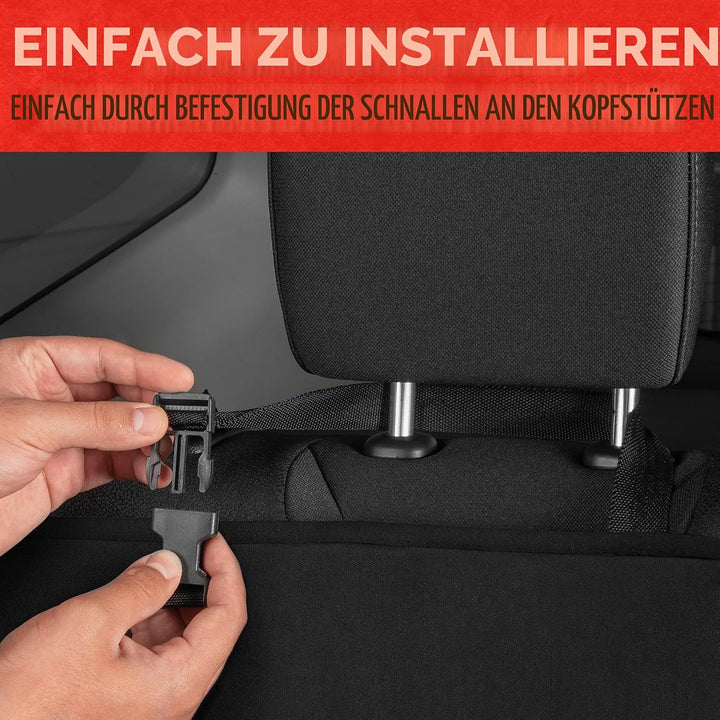 BDK Motor Trend AquaShield Autositzbezug für Rückbank, wasserdicht, Neopren, gepolstert, Schwarz, id