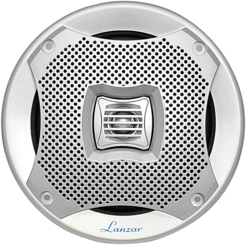 Lanzar AQ6CXW 2-Wege-Marine-Lautsprecher (400 W, 16,5 cm/6,5 Zoll), Weiss