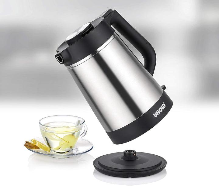 Unold BLITZKOCHER Thermo mit integrierte Isolierkanne, Wasserkocher mit ca. 1,5 L Volumen, Wärmeisol