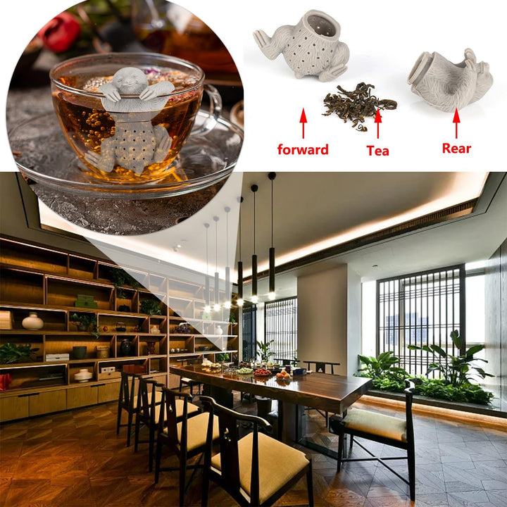 Teesieb für losen Tee, 1 Set Silikon Infuser Lustiger Teebereiter Teefilter Tiere Kompatibel mit den